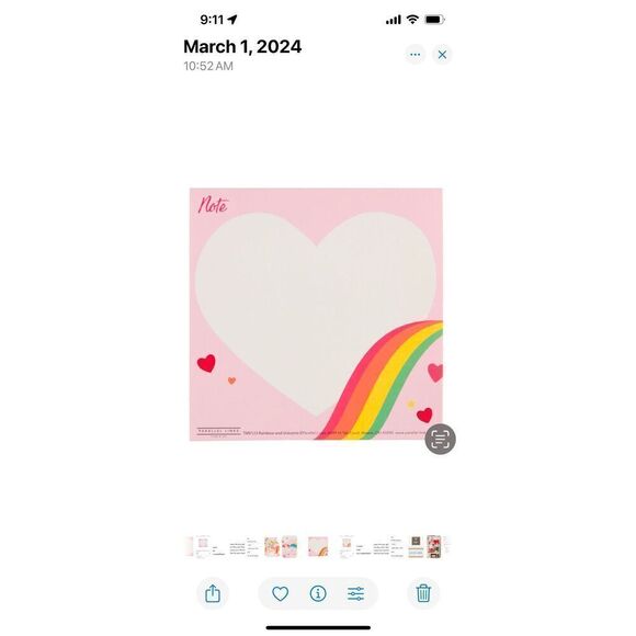 Pop-up Unicorn Valentine’s Day Card 4.5” x 4.5” You Are Enchanting Pink NWT New - Picture 3 of 10